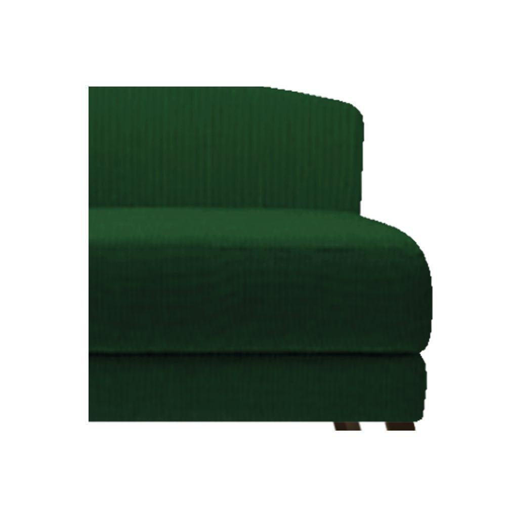 Recamier Heitor 185cm Com Almofada Lado Direito Suede Cor Verde/vermelho - 2