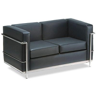 Sofá Com 02 Lugares Para Recepção De Escritóriovenezia Preto