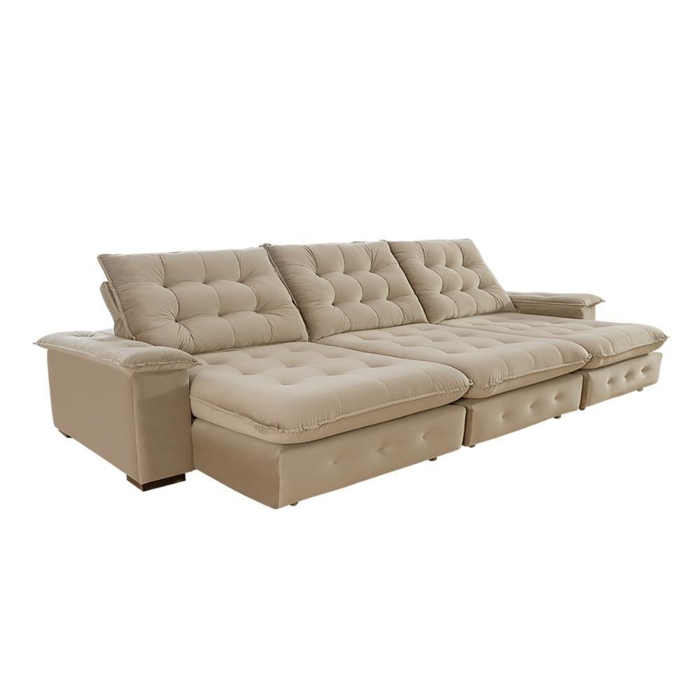 Sofá Coliseu Super Pillow 3,70m bege - 4