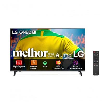 Smart TV 4K 86 LG QNED73 Portal de Games Processador AI &alpha;7 Ger8 4K Super Upscaling Google Cast Integrado Controle AI Magic WebOS 25
