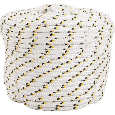 Corda Multifilamento Trançada 19,0 Mm X 50 M, Branca Com Detalhes Em Preto, Vonder