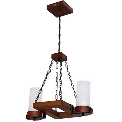 Lustre Muller Country Retangular 2 Lâmpadas Envelhecido 1202e