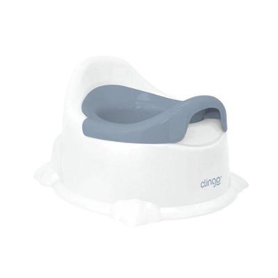 Troninho Infantil Potty Clingo Branco E Rosa Antirrespingo