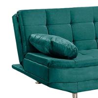 Sofá Cama Valencia 3 Lugares Reclinável Turquesa - Speciale Home Turquesa - 5