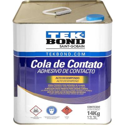 Adesivo De Contato, 14 Kg, Com Toluol, Cola De Contato Alto Desempenho, Tekbond