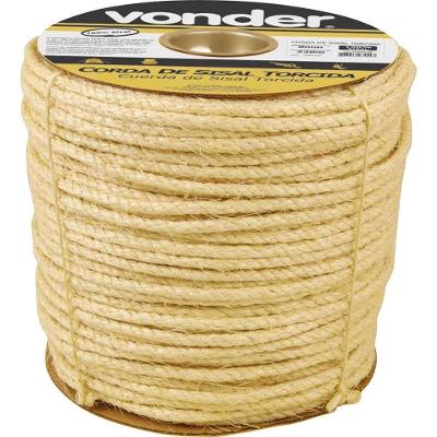 Corda De Sisal 8 Mm X 220 M, 3 Pernas, Vonder