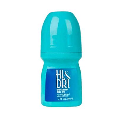 Hi & Dri Roll-on Unscented Antiperspirant - Desodorante Azul 50ml