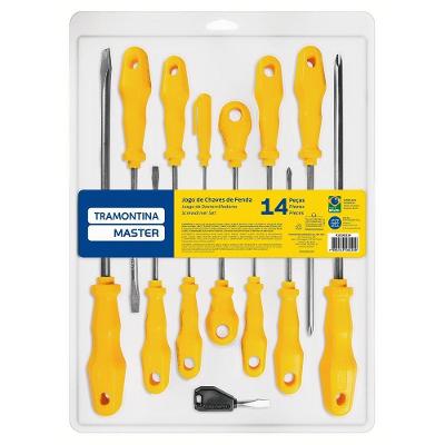 Jogo Chaves De Fenda Tramontina Master 14 Peças Aço Especial