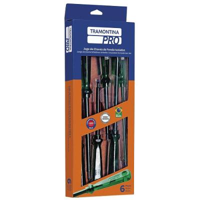 Jogo De Chaves De Fenda 6 Peças 1000v Tramontina Pro