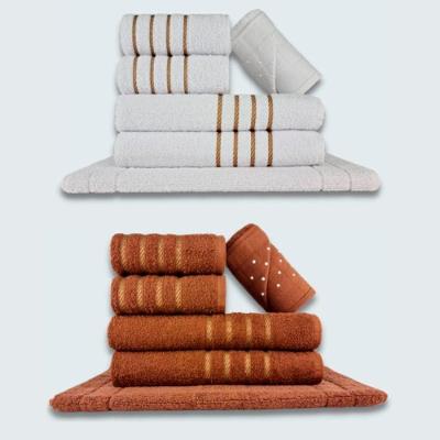 Kit Jogo de Toalhas Montreal 12 Peças 100% Algodão 330 g Macio Branco