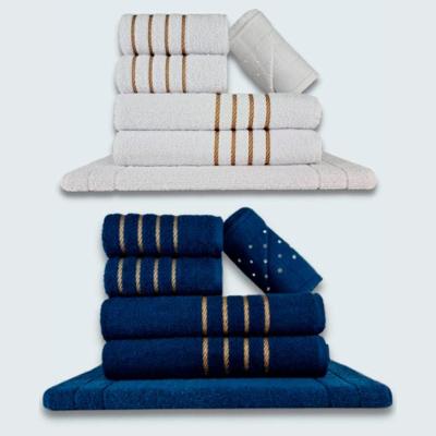 Kit Jogo de Toalhas Montreal 12 Peças 100% Algodão 330 G-M² Macio Branco