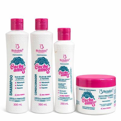 Kit Capilar Cacheamos Com Oléo De Coco E Pantenol