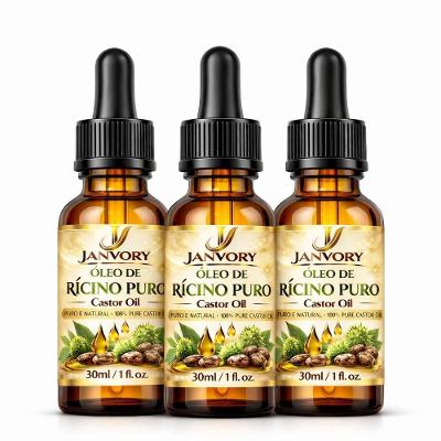 Kit com 3 Óleos de Rícino 100% Puros 30Ml Cada (90 Ml No Total)