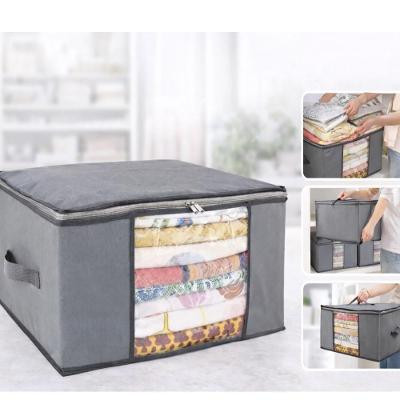 Caixa Organizadora Dobravel Saco Organizaodr Grande Edredom Guarda Roupas Ziper Alça Multiuso Closet Cobertor Brinquedo