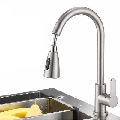 Torneira Goumert Flexivel Prateada Misturador Monocomando Extensivel Cozinha Bancada Pia Quente Fria 2 Jatos Mangueira R