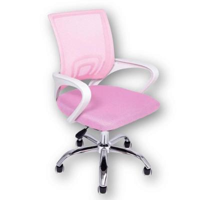 Cadeira De Escritório Oficial Begonia Tela Mesh Ergonômica Rosa 1