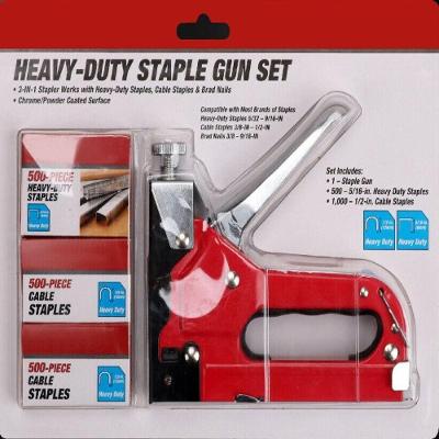 Grampeador Tapeceiro Artesanato Profissional Alta Pressao Profissional Com Grampos Gatilho Manual