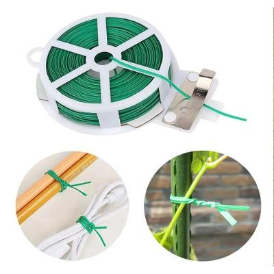 Kit 2 Rolos Fio Aramado Orquidea Arame Encapado Jardinagem Plantas Com Cortador Fechar Sacos Amarrar 20m Prendedor Organ