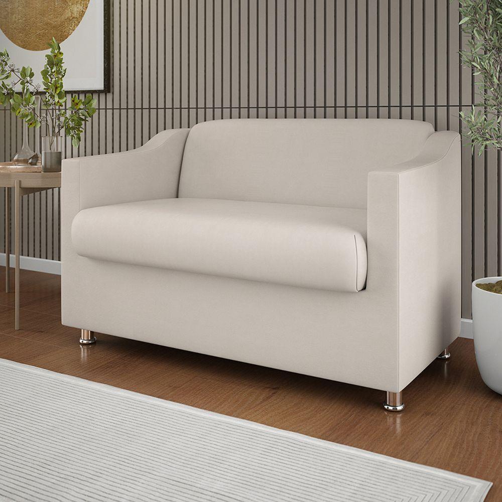 Namoradeira 2 Lugares Sala De Estar Quarto Balaqui Decor bege - 1