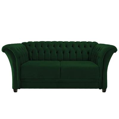 Namoradeira Chesterfield Sofia Suede Verde