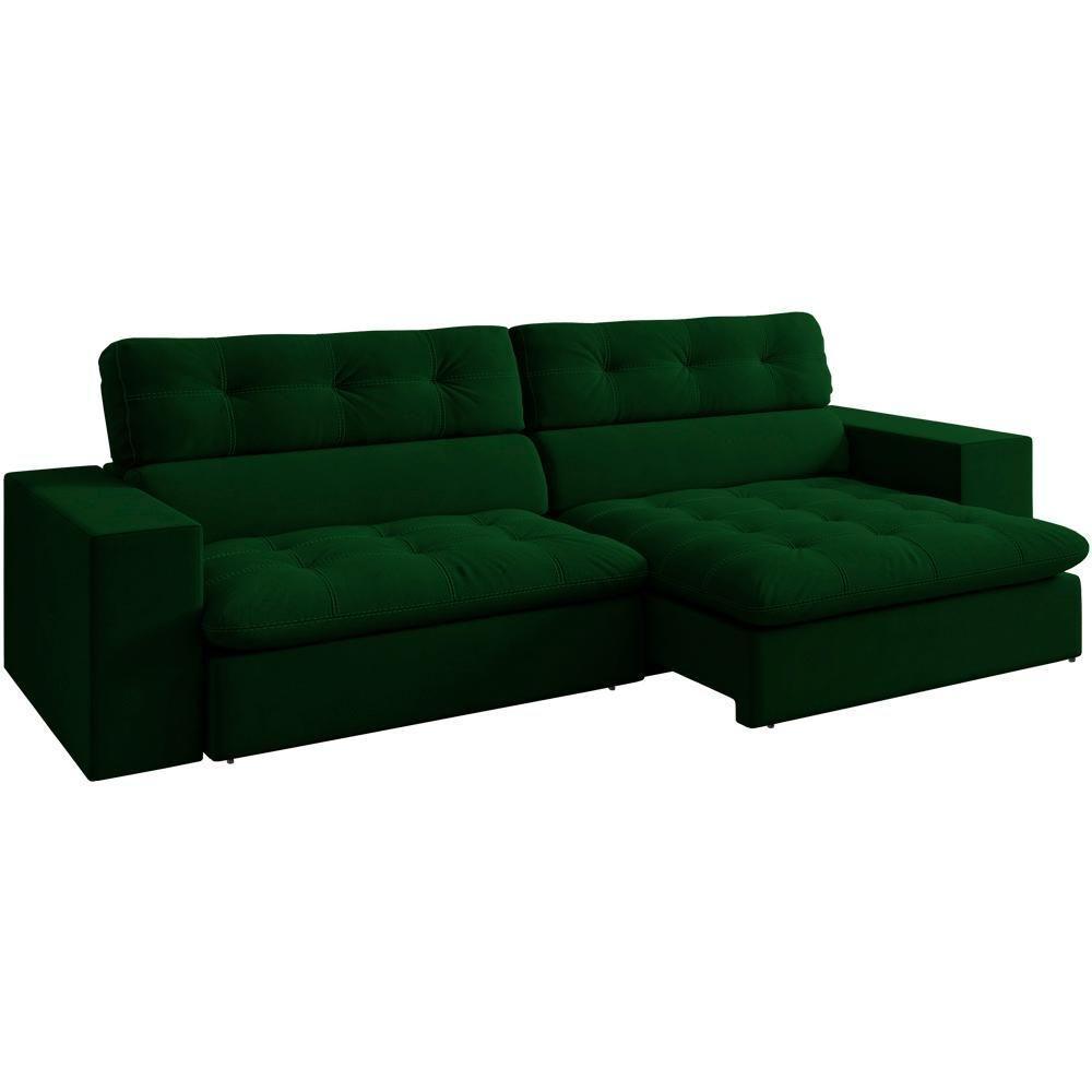 Sofa Retratil E Reclinavel 3 Lugares 246 Cm Eldorado Sl 947 Veludo Moll Sl 947 - 1