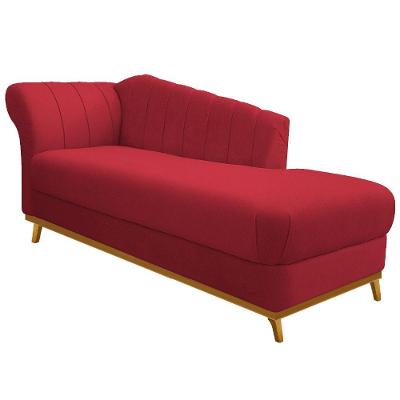 Recamier Vanessa 160cm Direito Suede Vermelho Doce Sonho