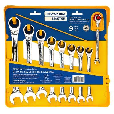 Chaves Combinadas Tramontina Master 9 Peças 8-19mm
