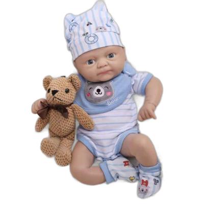 Bebê Reborn Menino De Silicone Sólido Molinho Olhos Azuis Realista