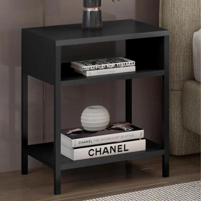 Mesa De Cabeceira Estilo Industrial Plaza L03 Preto - Mpozenato
