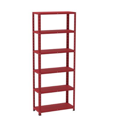 Estante De Estrutura Metálica Com 6 Prateleiras 175cm(a)92acm(l)40cm(p) Com Reforço Vermelho