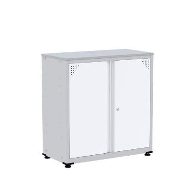 Armário De Aço Alto Para Escritório Linha Aço 842x800x400 - Ap406 Cinza/branco