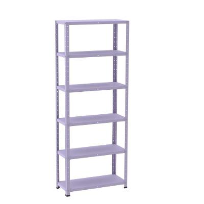 Estante De Estrutura Metálica Com 6 Prateleiras 175cm(a)92acm(l)40cm(p) Com Reforço Lilas
