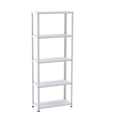 Estante De Estrutura Metálica Com 5 Prateleiras 175cm(a)92acm(l)30cm(p) Com Reforço Branco