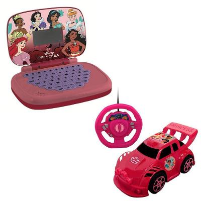 Kit Princesas Laptop Infantil Bilingue+ Veículo Smart Driver Candide