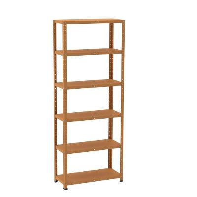 Estante De Estrutura Metálica Com 6 Prateleiras 175cm(a) Com Reforço Laranja Picasso