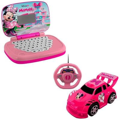 Kit Minnie Laptop Infantil Bilingue+ Veículo Smart Driver Candide