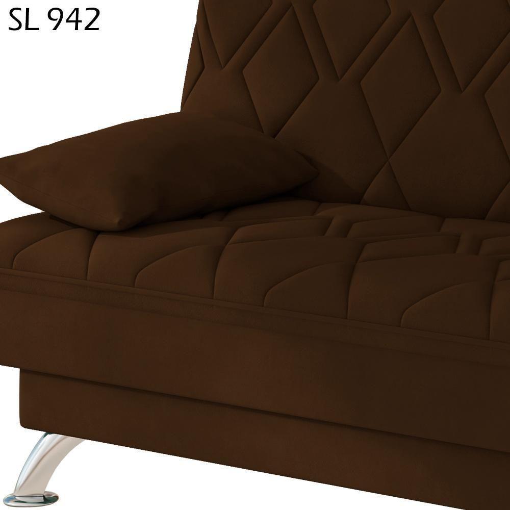 Sofa Cama 3 Lugares 193 Cm Eva Veludo Sl 942 Moll Sl 942 - 6