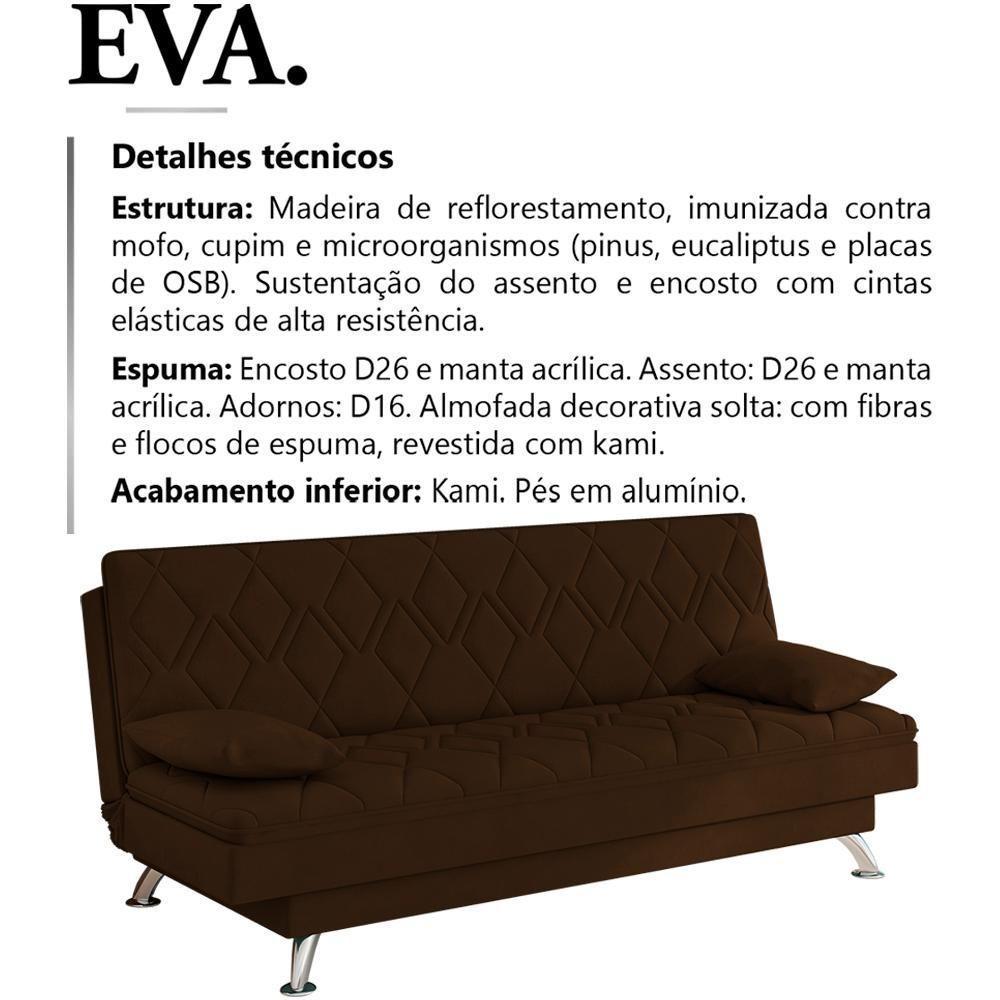 Sofa Cama 3 Lugares 193 Cm Eva Veludo Sl 942 Moll Sl 942 - 8