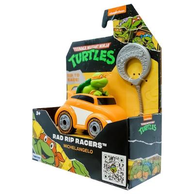 Veículo à Corda Tartarugas Ninja Rad Rip Racers - Michelangelo