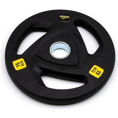Anilha Olímpica Borracha 15 Kg Ahead (roubber Coated Plate) - Absolute - Preto