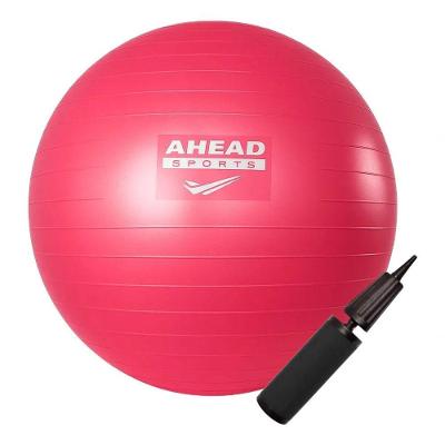 Bola De Pilates Yoga 55cm Rosa Ahead Sports Antiestouro Pvc C/ Inflador