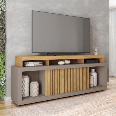 Rack Bancada Para Tv 70" Aegon Caemmun Buriti / Fendi