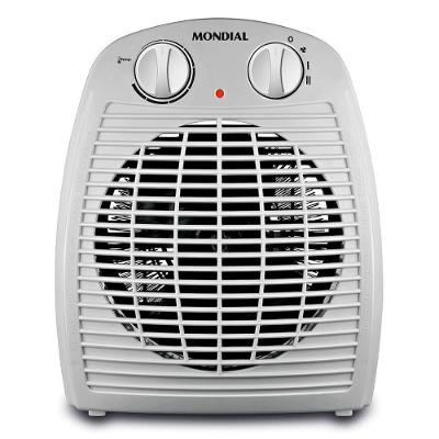 Aquecedor de Ar Elétrico A-08 com Termostato Ajustável Cinza Mondial 220V