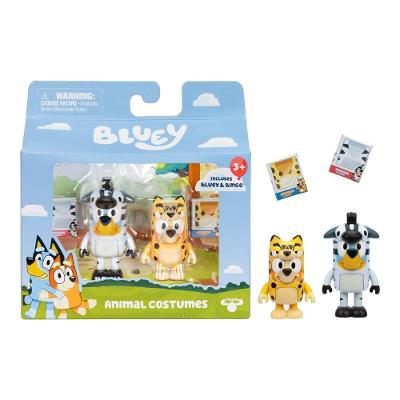 Kit 2 Bonecos Colecionáveis 6cm Bluey - Fantasia De Animal