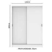 Guarda Roupa Luke Infantil 2 Portas de Correr Branco Madesa