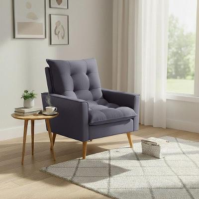 Poltrona Sala De Estar 92cm Design Moderno E Elegância Neutra Para Sua Sala Cinza Ester