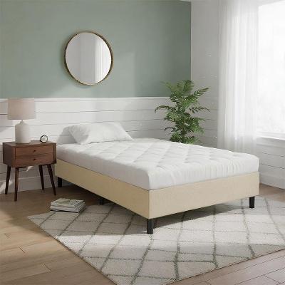 Cama Box Base Solteiro 188x88 Cor Bege Suede