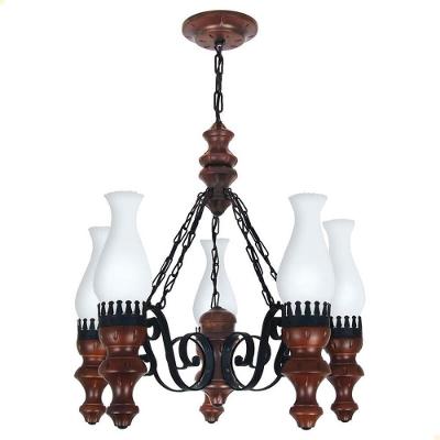 Lustre Muller Rustico 5 Lâmpadas Envelhecido 805e