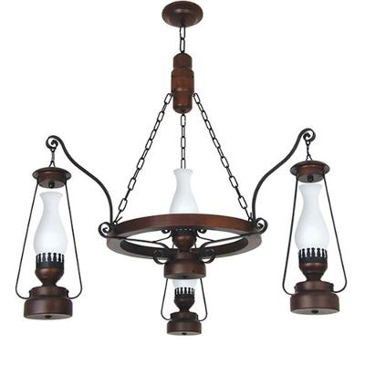 Lustre Lampião Muller 4 Lâmpadas Envelhecido 884e