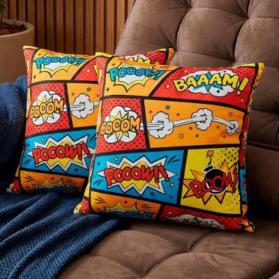 Almofadas Kit Plumie. De 45x45cm 2 Uni Estampadas Cama Inbox Vermelho